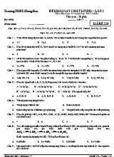 Đề khảo sát chất lượng lần 1 môn Hóa học Lớp 11 - Mã đề 116 - Năm học 2017-2018 - Trường THPT Hưng Đạo